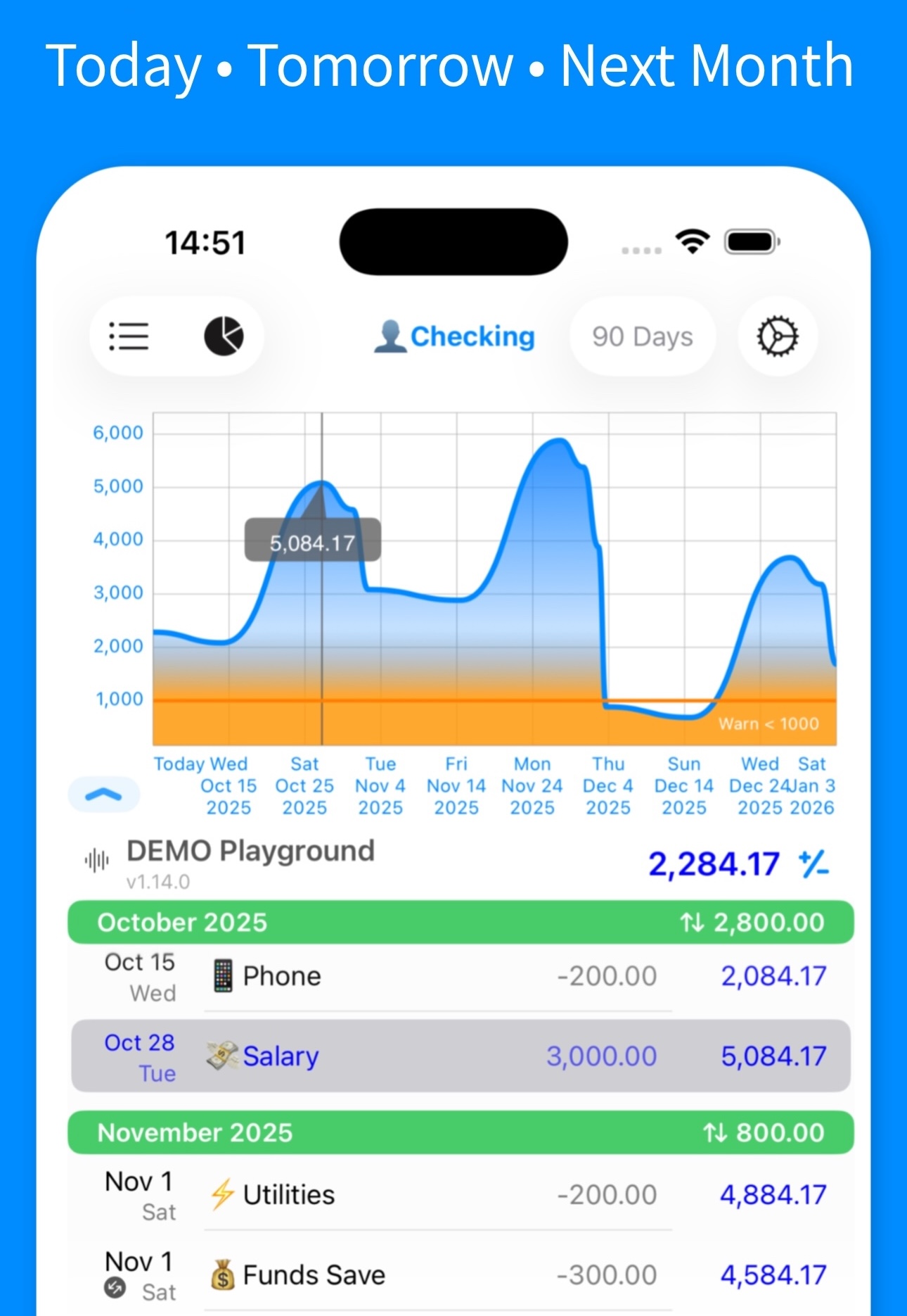CashFlow+ Cash Flow Forecasting App screen shot